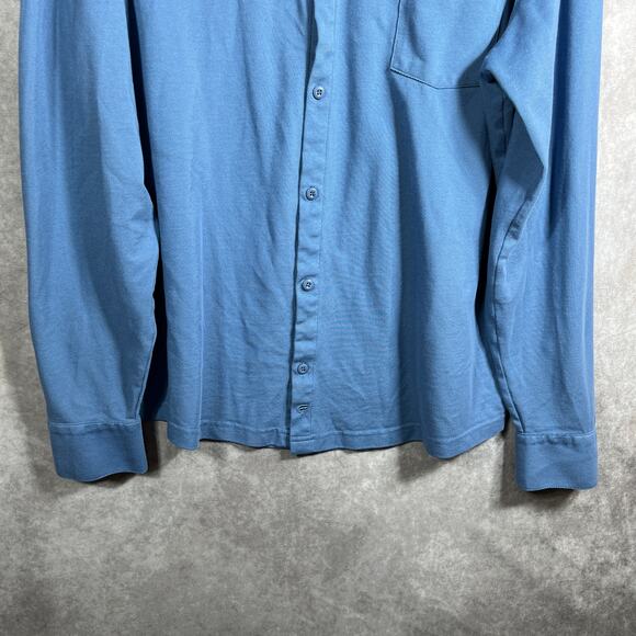 Fabletics‎ Shirt Mens Size XXL Blue Long Sleeves Button Up Athleisure Casual - Picture 3 of 7